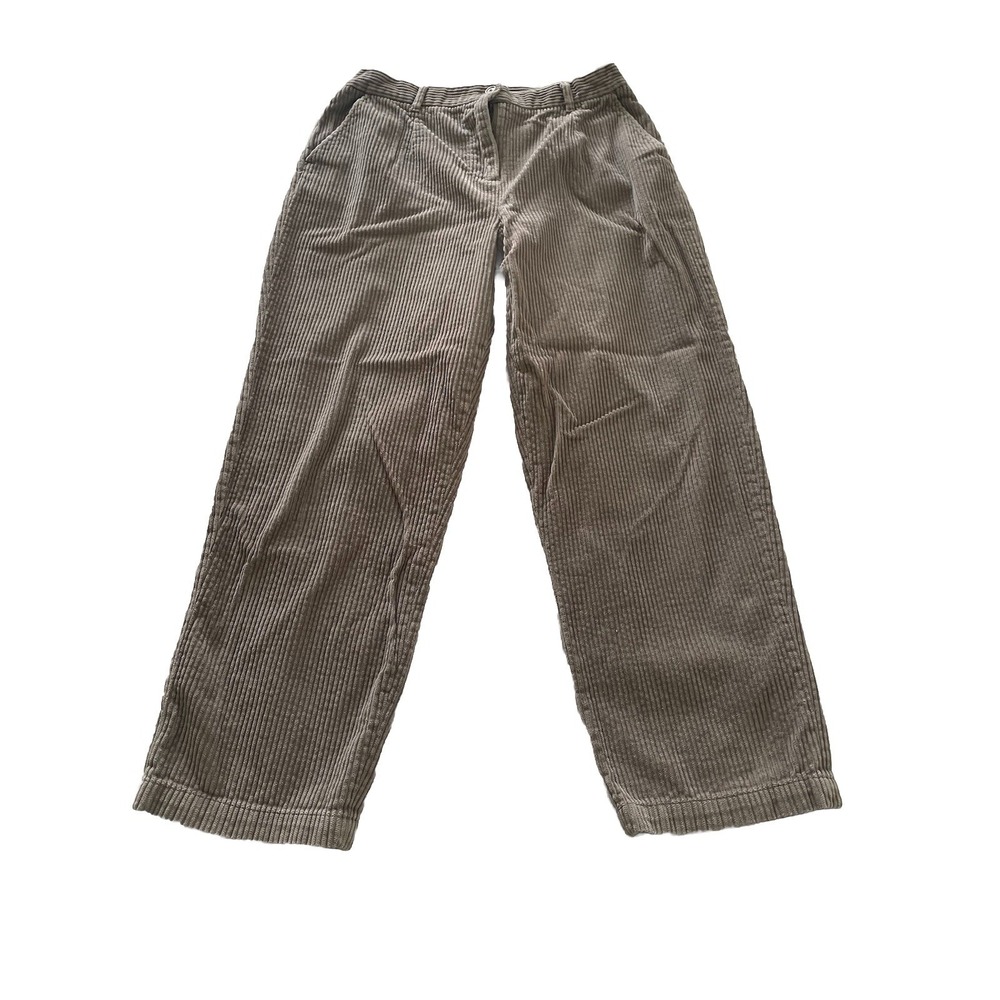 Appleseeds Petite Size 12P Brown Corduroy Stretch‎ Pants Straight Leg